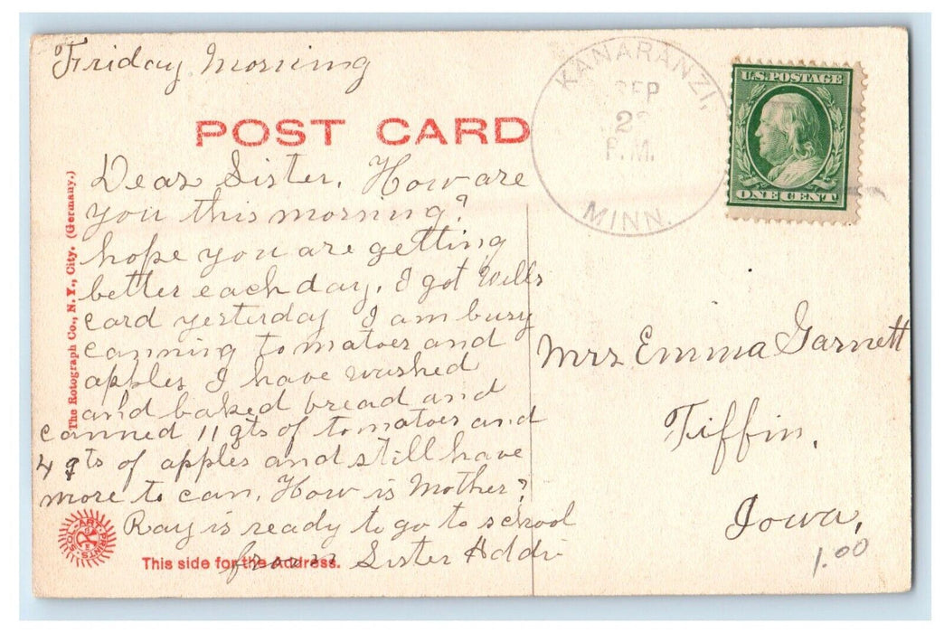 c1910's View Of Public Library Woburn Massachusetts MA Rotograph Postcard