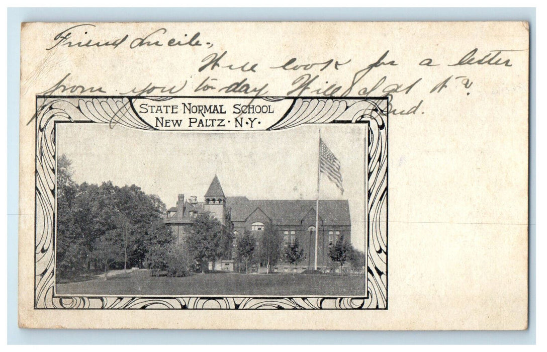 1904 State Normal School New Paltz New York NY Antique Posted PMC Postcard