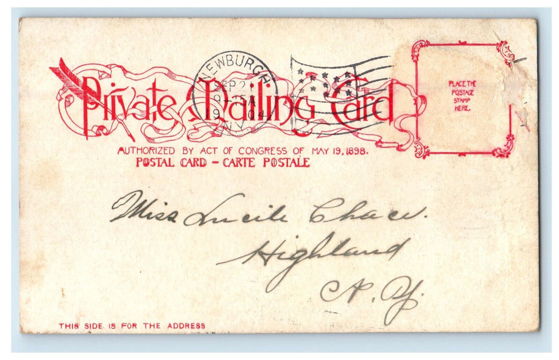 1904 State Normal School New Paltz New York NY Antique Posted PMC Postcard