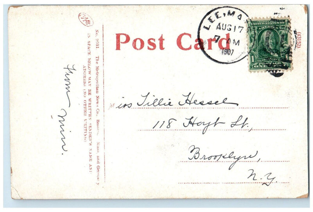 1907 Scenes On Murray Crane's Estate Dalton Lee Massachusetts MA Posted Postcard