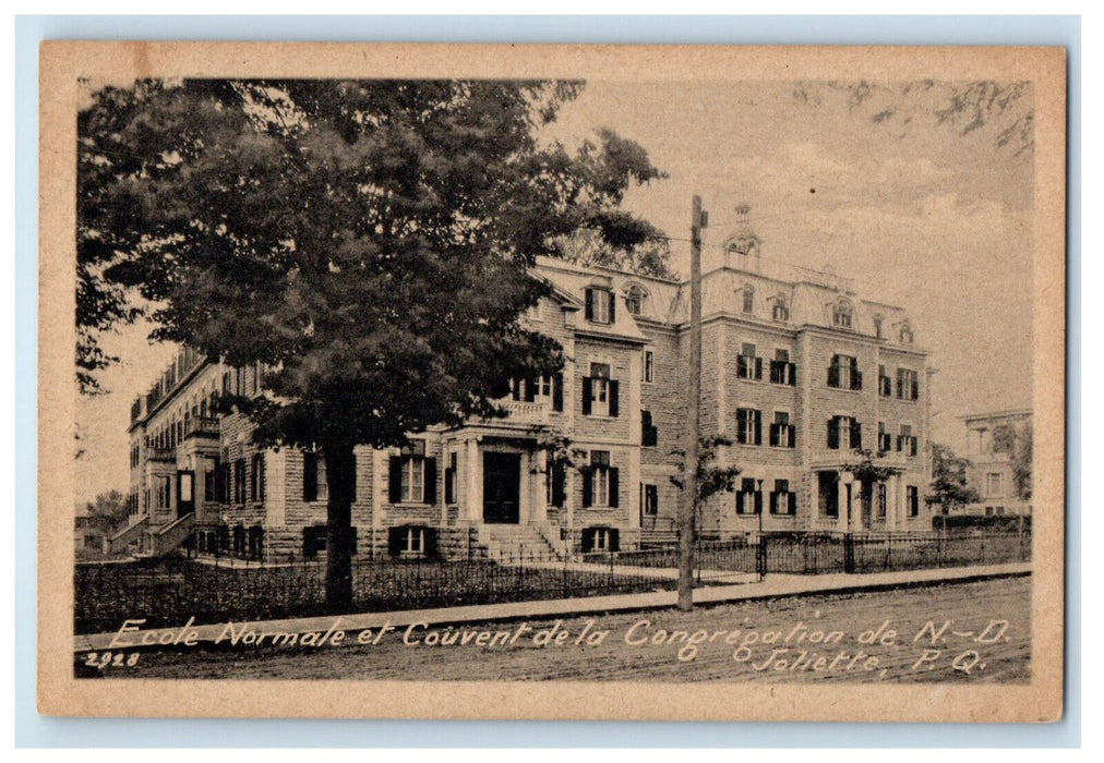 c1940s Ecole Normale et Couvent De La Congregation Joliette PQ Canada Postcard