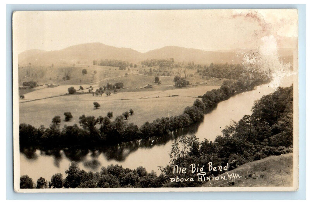 c1910's The Big Bend Above Hinton West Virginia WV RPPC Photo Unposted Postcard