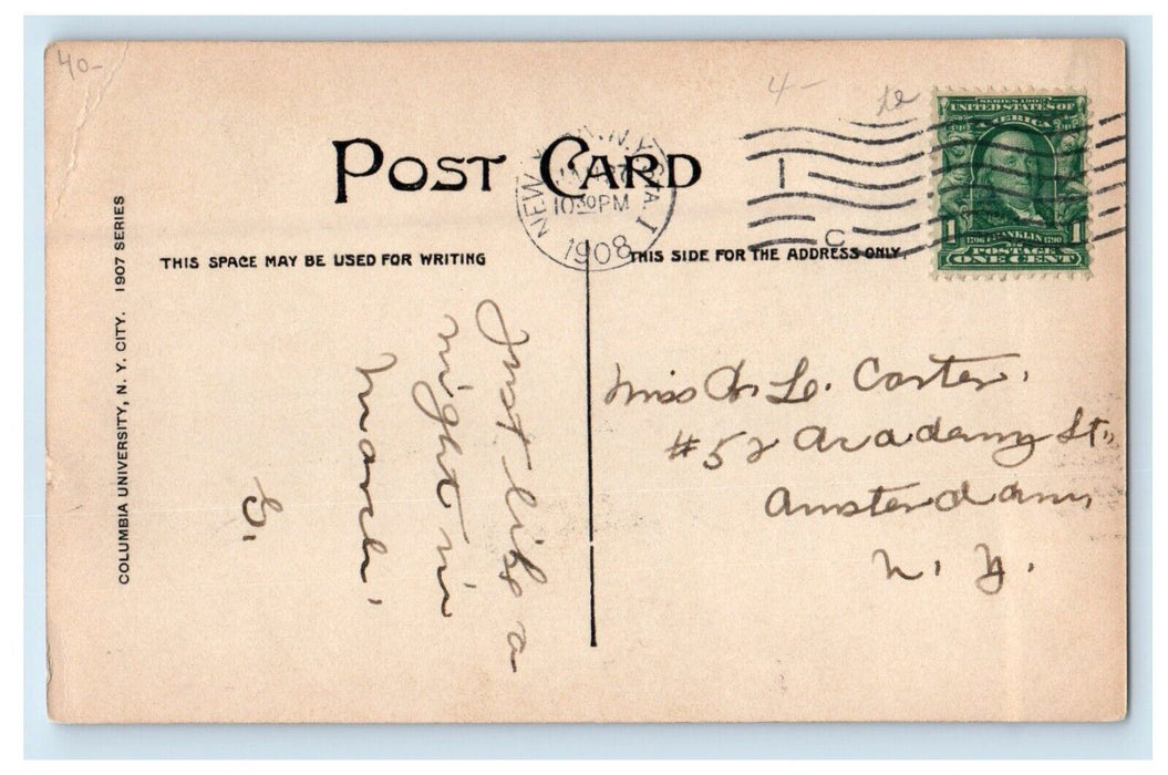 1908 Columbia University College Physicians Surgeons NY RPPC Photo Postcard