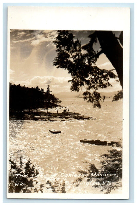 The Cove At Oakledge Manor Burlington Vermont VT RPPC Photo Postcard