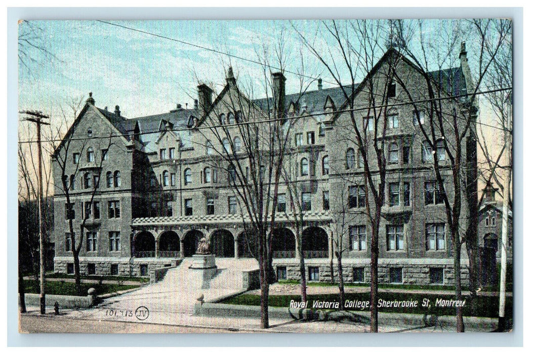 c1905 Royal Victoria College, Sherbrooke St. Montreal Canada CA Postcard