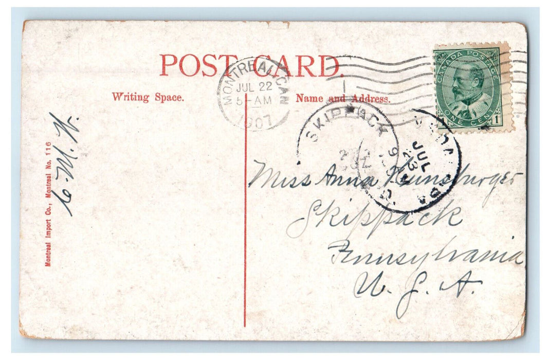 1907 Royal Victoria Hospital Montreal Canada CA Antique Posted Postcard
