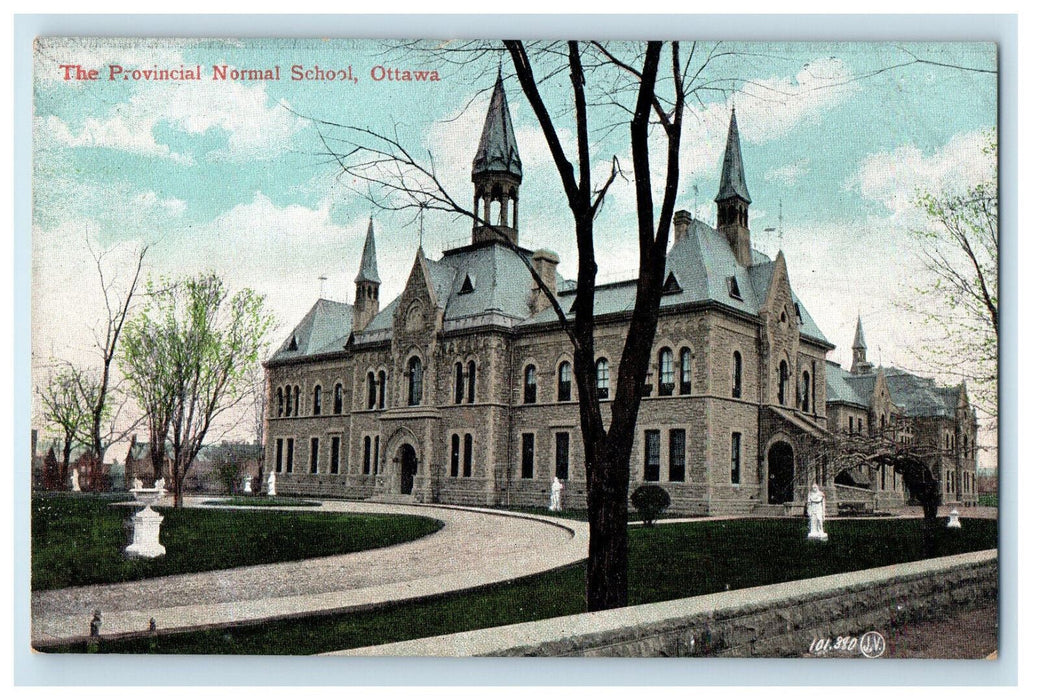 c1910 The Provincial Normal School Ottawa Canada Unposted Antique Postcard