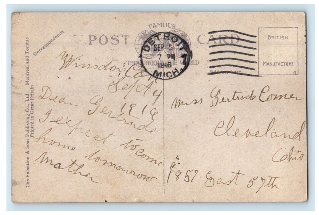 1916 Presbyterian Church, Windsor Ontario Canada CA Posted Antique Postcard