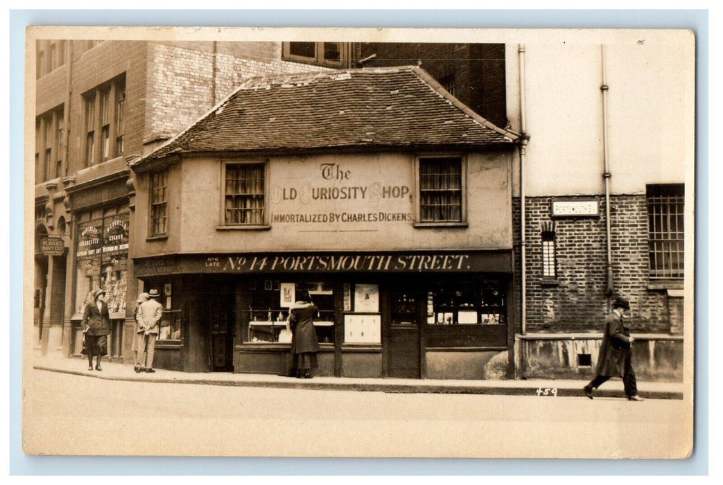 c1920's The Old Curiosity Shop Portsmouth Street London UK RPPC Photo Postcard