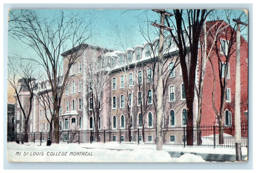 1910 Mr. St. Louis College Montreal PQ Canada Lake Placid NY Postcard