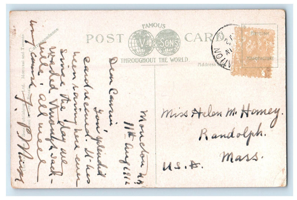 c1910 St. Bernard's Roman Catholic Church Moncton New Brunswick Canada Postcard