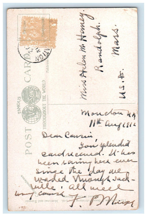 c1910 St. Bernard's Roman Catholic Church Moncton New Brunswick Canada Postcard