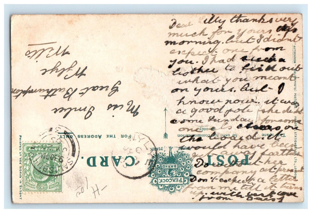 1905 Yaverland Church and Manor, Sandown I.W. Canada CA Posted Antique Postcard