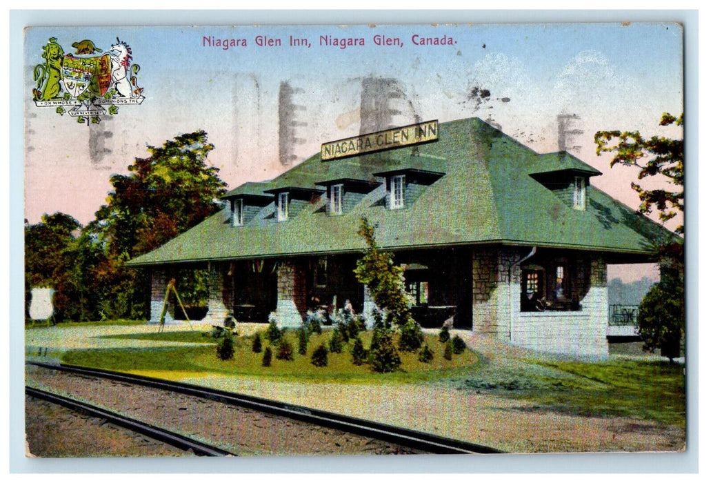 1929 Niagara Glen Inn, Niagara Glen, Canada CA Vintage Cancel Postcard