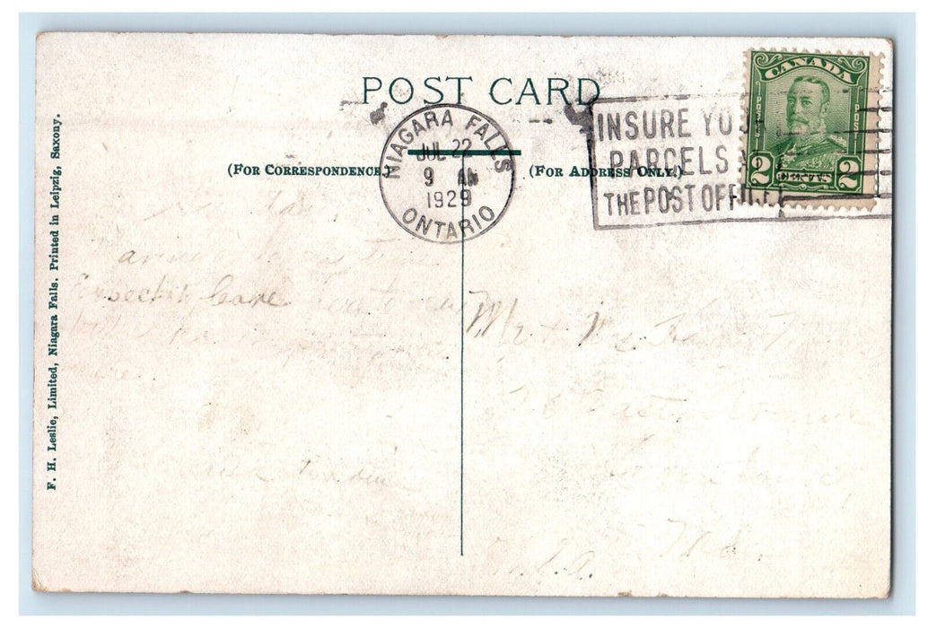 1929 Niagara Glen Inn, Niagara Glen, Canada CA Vintage Cancel Postcard