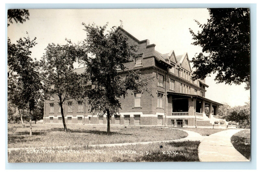 c1930's Dormitory Yankton College South Dakota SD Photo RPPC Postcard