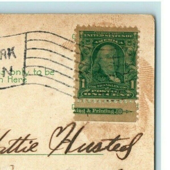 1908 Girl's Normal School Philadelphia Pennsylvania PA 1c Stamp Antique Postcard