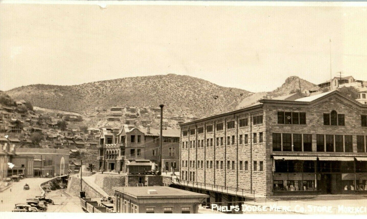 c1930 Phelps Dodge Merc. Store Morenci Arizona AZ RPPC Photo Antique Postcard