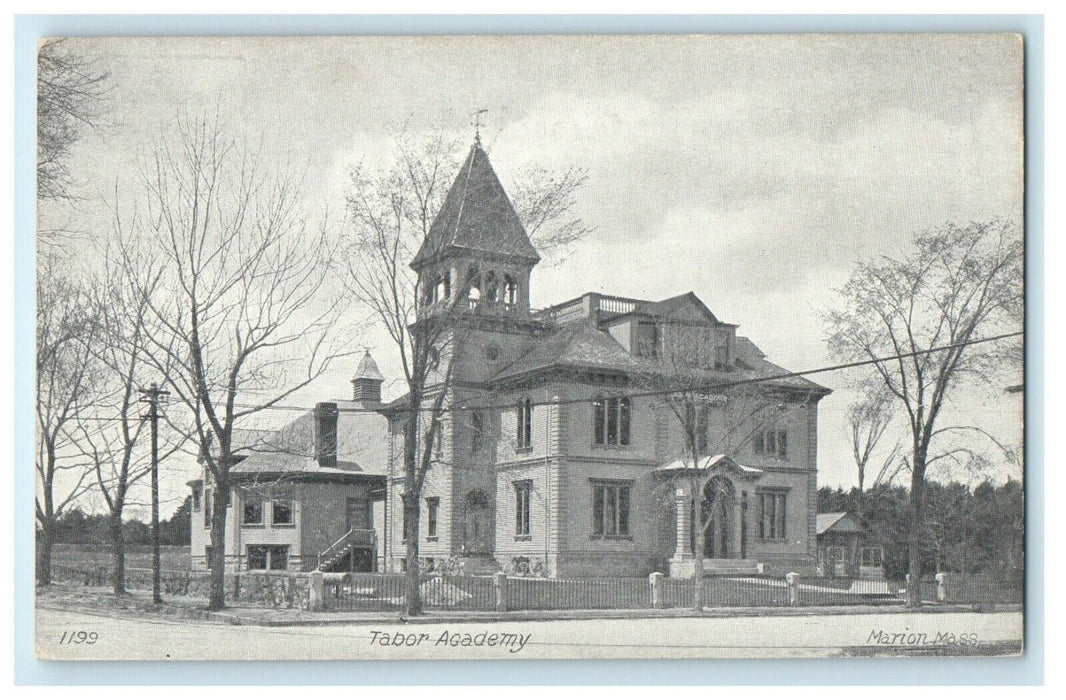 1913 Tabor Academy Building, Marion Massachusetts MA Antique Postcard