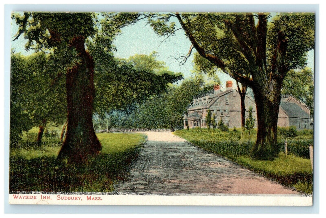 1914 Wayside Inn, Sudbury, Massachusetts MA Antique Posted Postcard