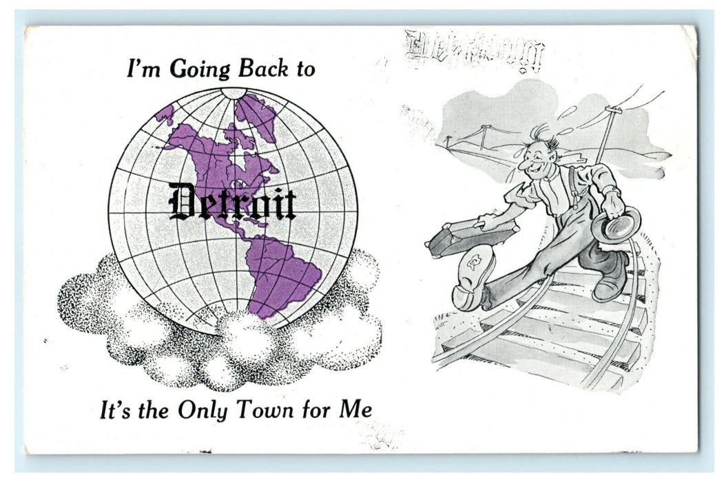 c1910 Detroit MI Auburn Indiana IN Postcard Manufacturing Co. Advertising