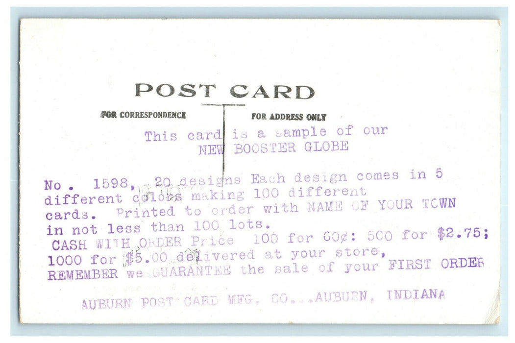 c1910 Detroit MI Auburn Indiana IN Postcard Manufacturing Co. Advertising
