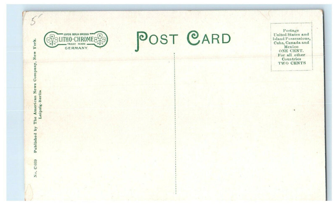 1910 Old Mission House, Stockbridge Massachusetts MA Antique Unposted Postcard
