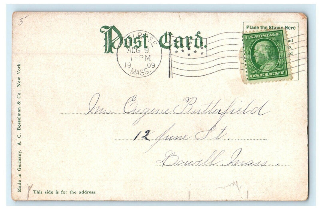 1909 Boston Rubber Shoe Company Malden Massachusetts MA Antique Postcard