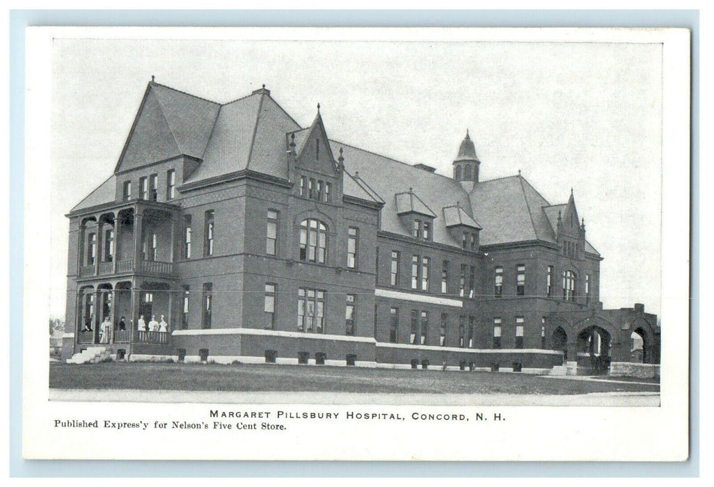 c1905 Margaret Pillsbury Hospital Concord New Hampshire NH Antique Postcard