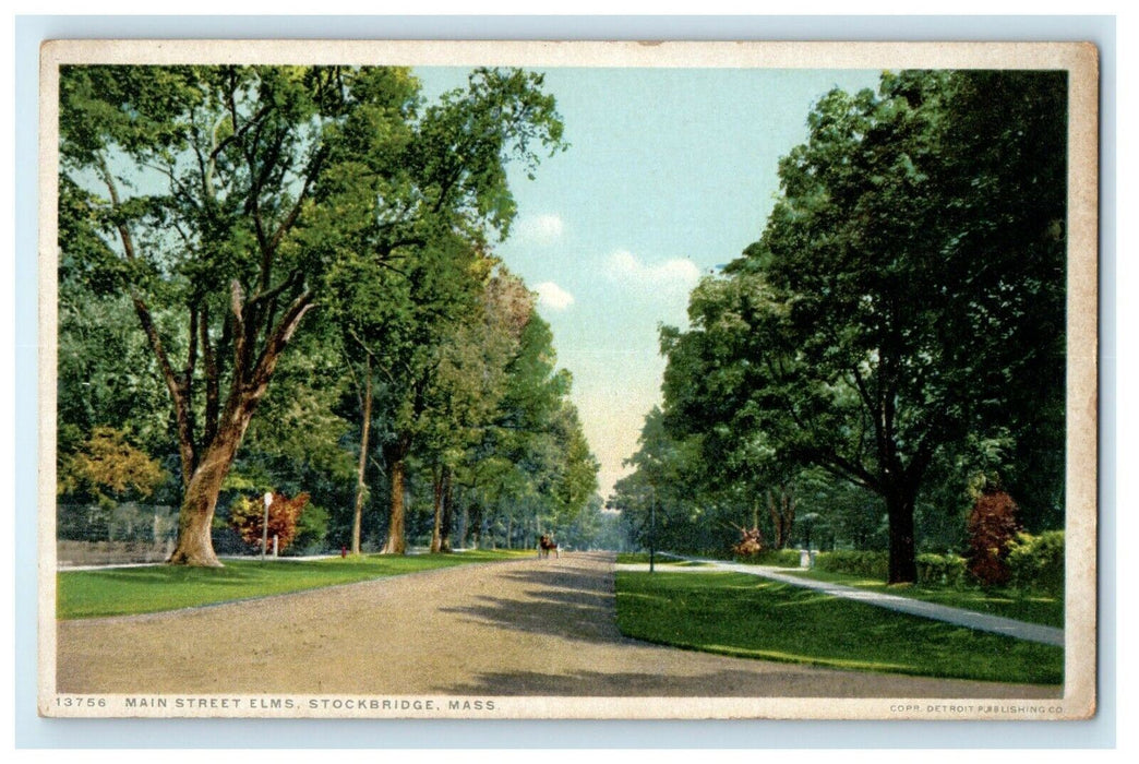 1909 Main Street Elms, Stockbridge, Massachusetts MA Antique Phostint Postcard