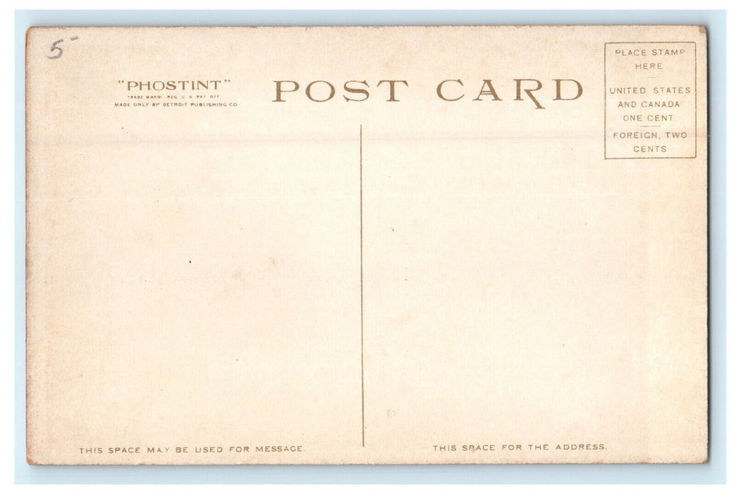 1909 Main Street Elms, Stockbridge, Massachusetts MA Antique Phostint Postcard