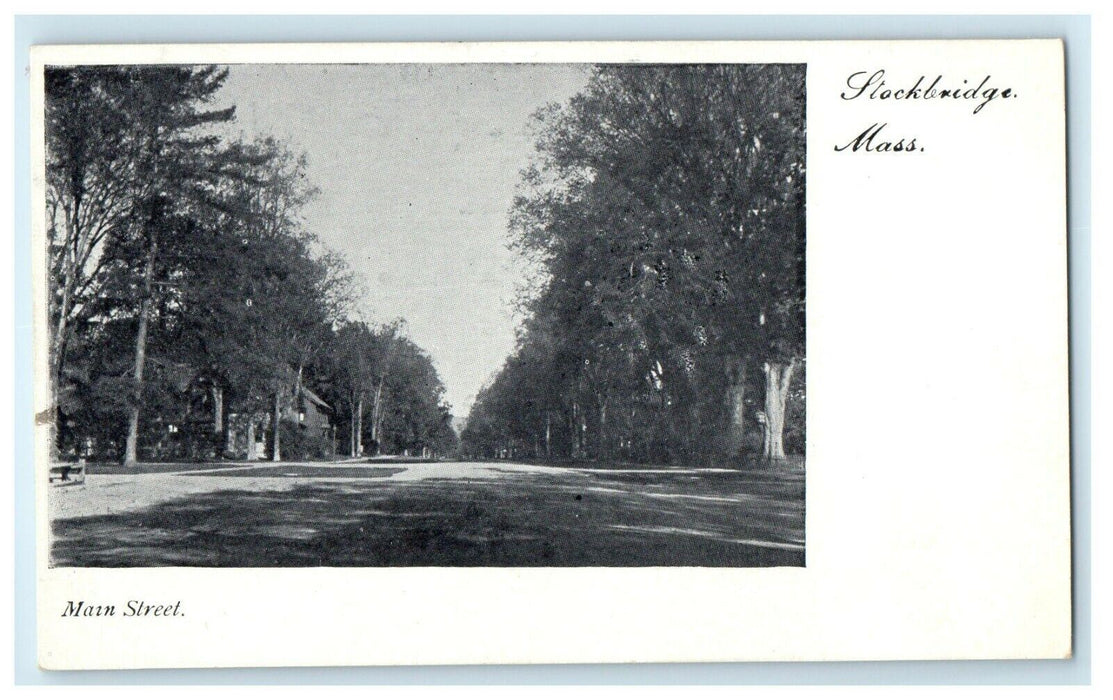 1907 Main Street in Stockbridge Massachusetts MA Antique Postcard