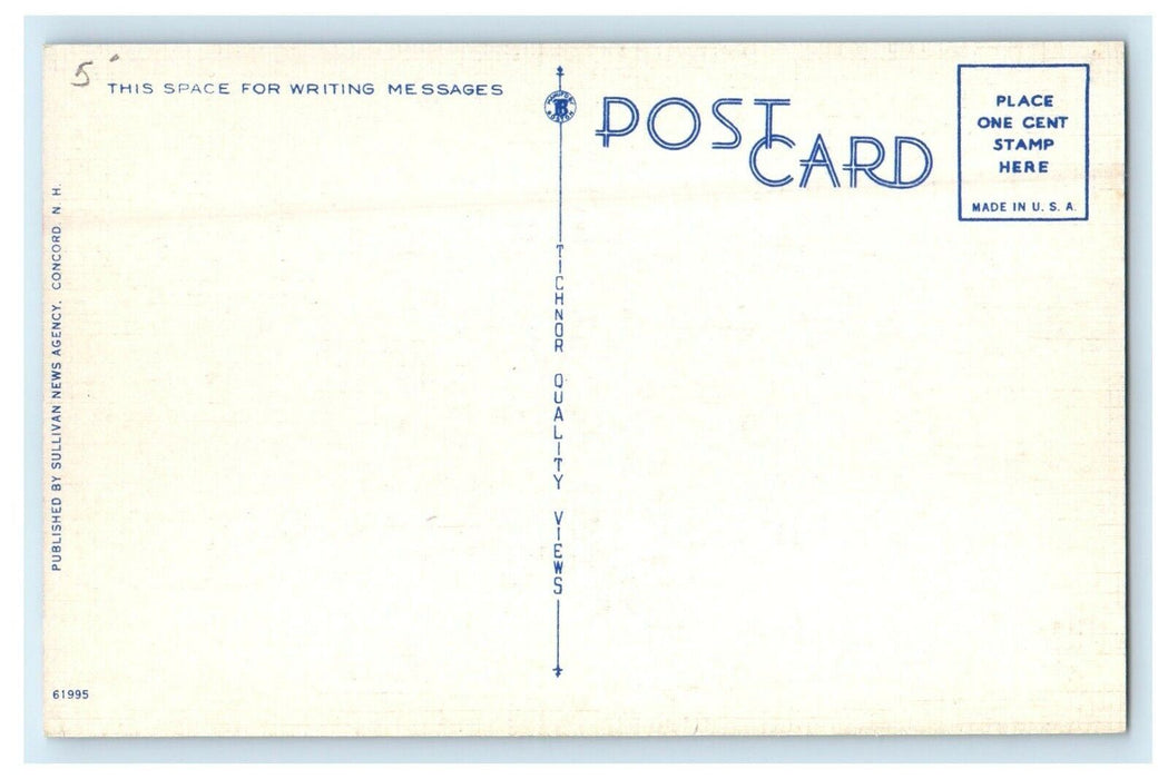 View Of Post Office Building Street View Cars Concord New Hampshire NH Postcard