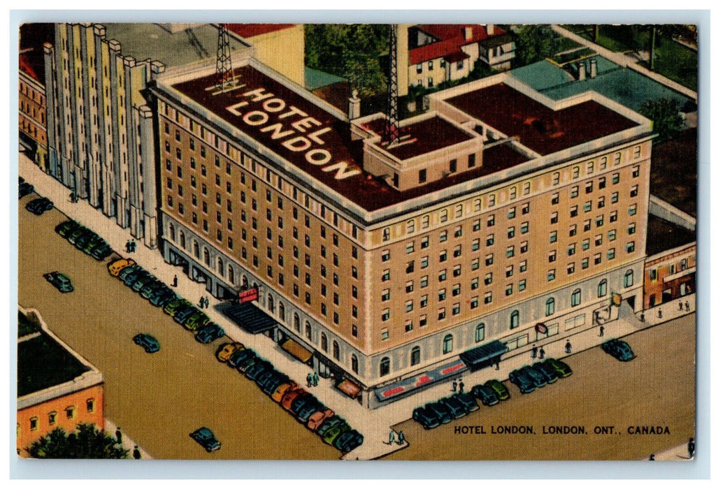 c1940s Hotel London London, Ontario Canada CA Vintage Unposted Postcard
