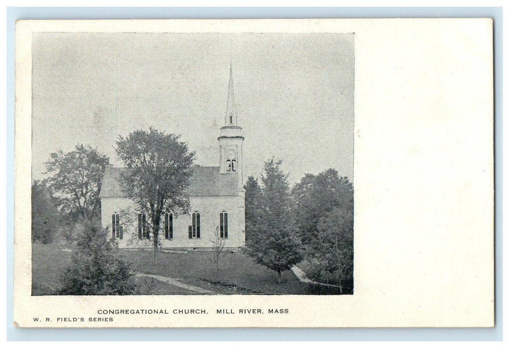 c1910 Congregational Church Mill River Massachusetts MA Unposted Postcard