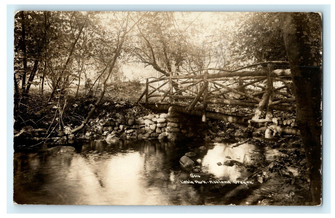 1917 Lithia Park Ashland Oregon OR RPPC Photo Posted Medford Postcard