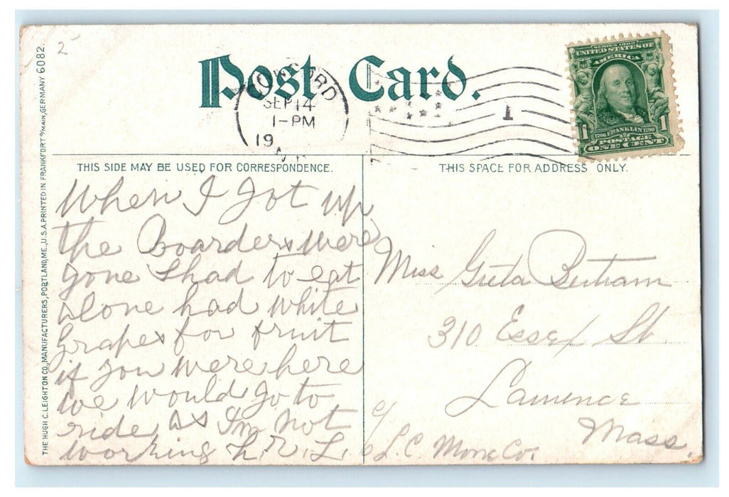 c1910 Boat Landing Contoocook River Concord New Hampshire NH Antique Postcard