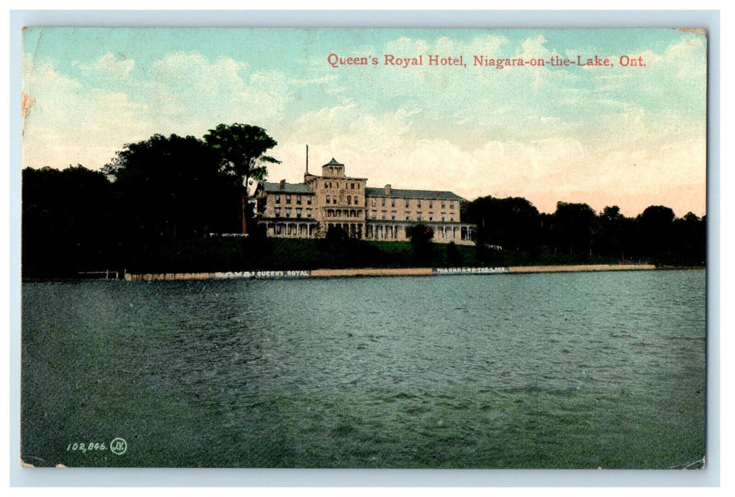 1908 Queen's Royal Hotel Niagara on the Lake Ontario Canada CA Postcard