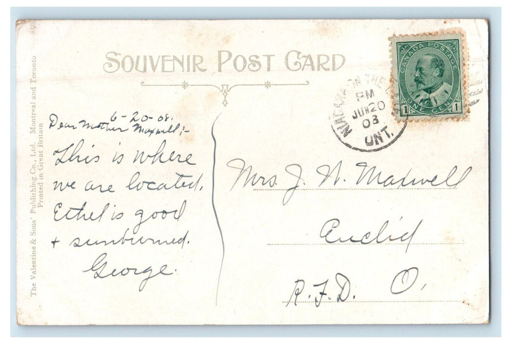 1908 Queen's Royal Hotel Niagara on the Lake Ontario Canada CA Postcard