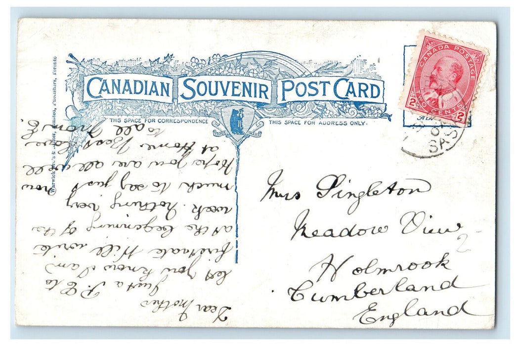 1907 Bluff on Fraser Canyon Rocky Mountain Canada CA Antique Postcard