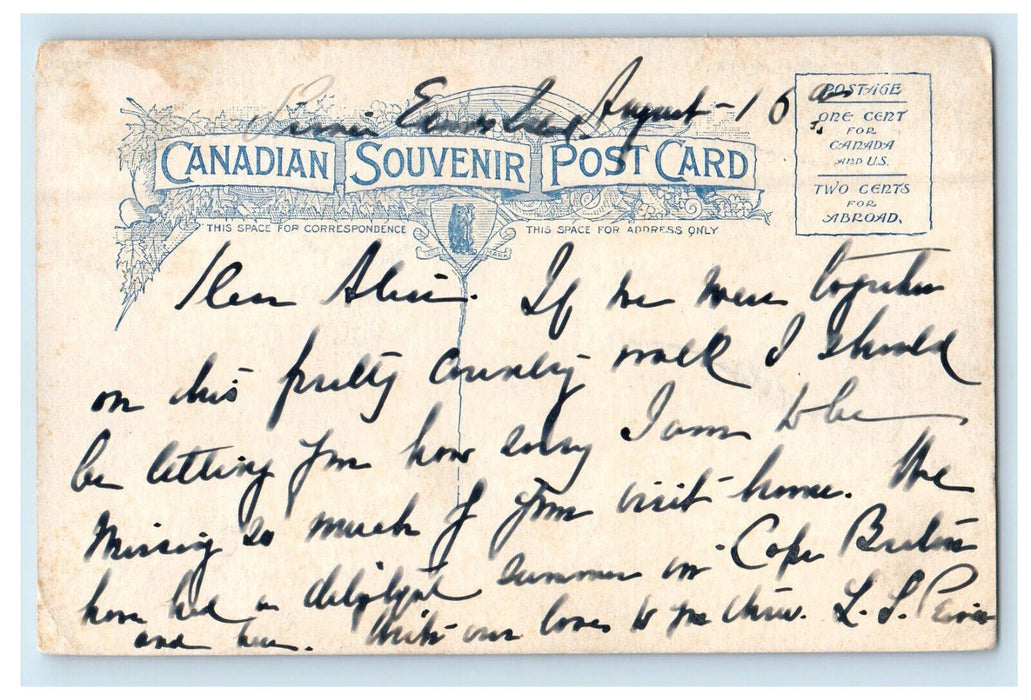 c1910 A Morning Walk, Bonshaw Valley Prince Edward Island Canada Postcard