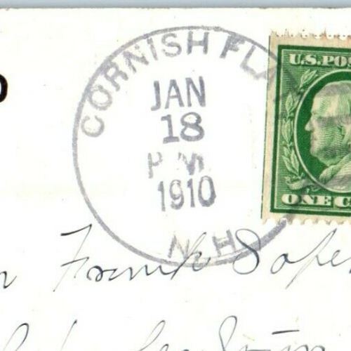 1910 Cornish Flat New Hampshire NH, And Croydon Mountain Aerial View Postcard