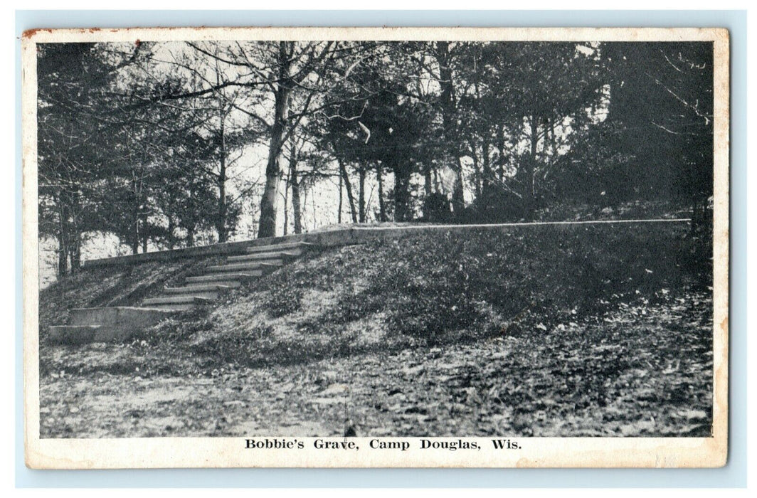 c1910 Bobbie's Grave Camp Douglas Wisconsin WI Auburn Indiana Postcard