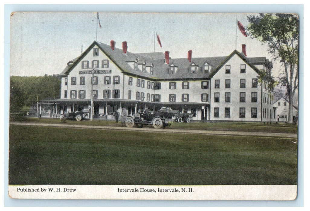 c1910s Antique Cars, Intervale House, Intervale New Hampshire NH Postcard