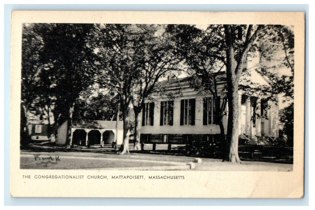 1957 The Congregationalist Church, Mattapoisett Massachusetts MA Postcard