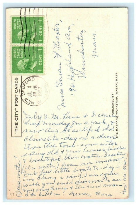 1957 The Congregationalist Church, Mattapoisett Massachusetts MA Postcard