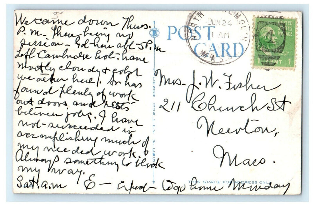 1914 Old Indian Church, Mashpee, Cape Cod Massachusetts MA Vintage Postcard