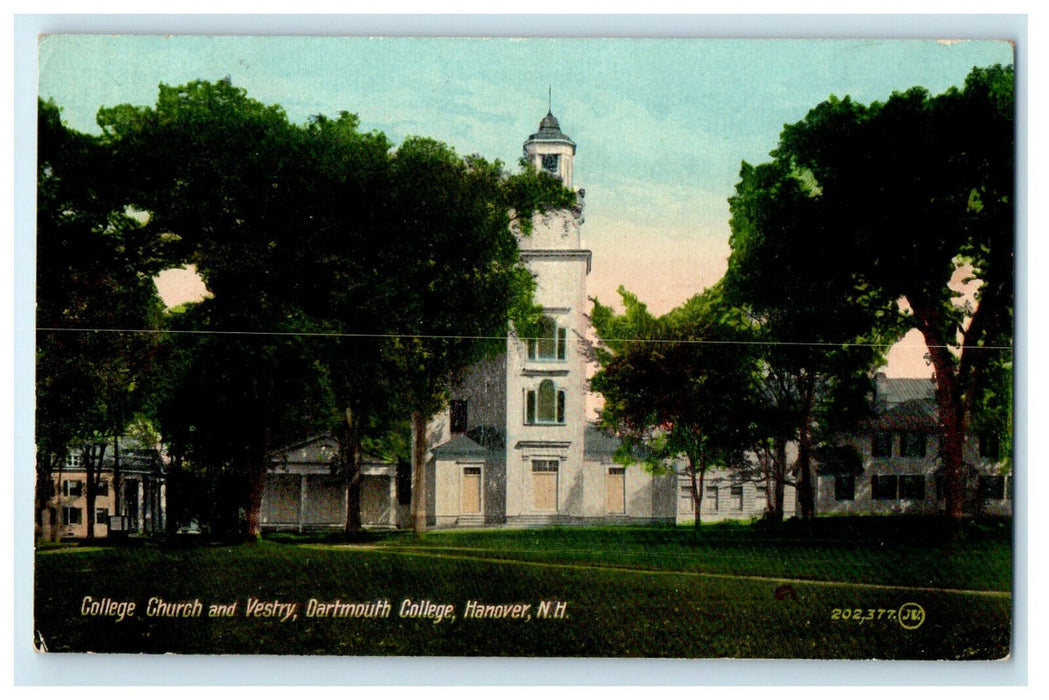 1915 College Church, Dartmouth College Hanover New Hampshire NH Postcard
