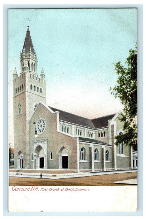 c1905 First Church Of Christ Scientist Concord New Hampshire NH Antique Postcard