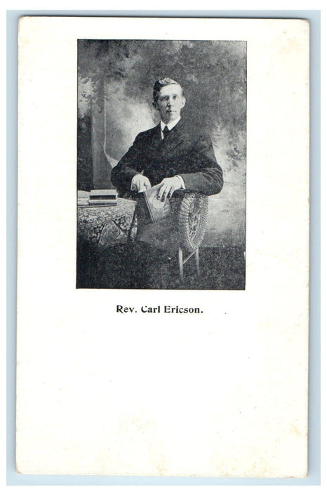 1906 Reverend Carl Ericson India Baptist Missionary Christian PMC Postcard